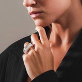 DEMI PAVE' TEGOLA RING